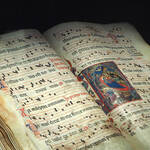 Manoscritto esposto all'interno del Museo Diocesano Tridentino